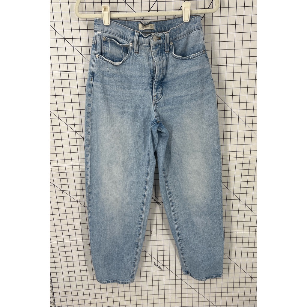 Madewell Ballon Light Wash Button-Fly High Rise, Jeans 27t